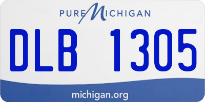 MI license plate DLB1305