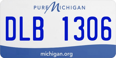 MI license plate DLB1306