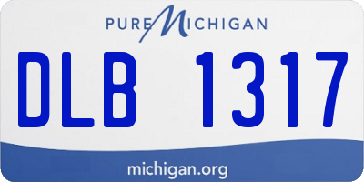 MI license plate DLB1317