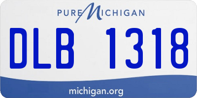 MI license plate DLB1318
