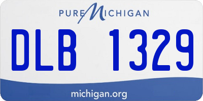 MI license plate DLB1329