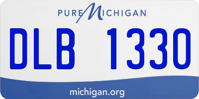 MI license plate DLB1330