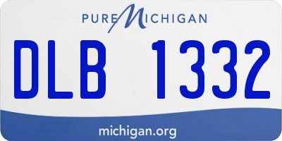 MI license plate DLB1332