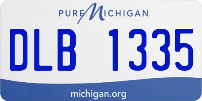 MI license plate DLB1335