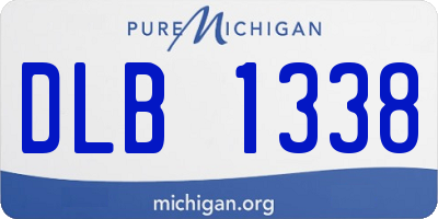 MI license plate DLB1338
