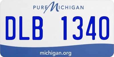 MI license plate DLB1340