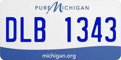 MI license plate DLB1343