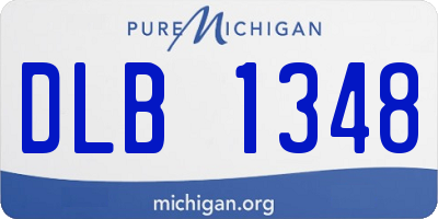 MI license plate DLB1348
