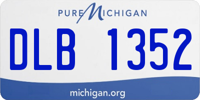 MI license plate DLB1352