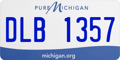 MI license plate DLB1357