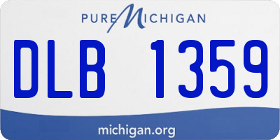 MI license plate DLB1359
