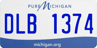 MI license plate DLB1374