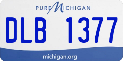 MI license plate DLB1377