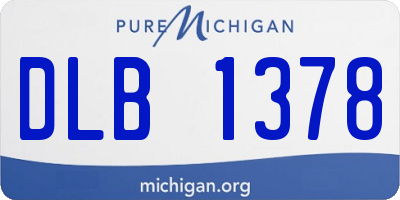 MI license plate DLB1378