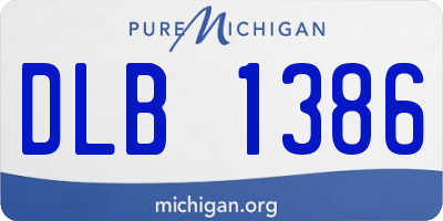MI license plate DLB1386