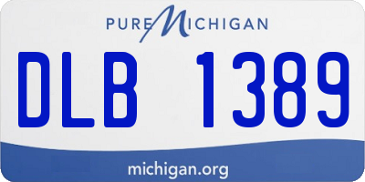 MI license plate DLB1389