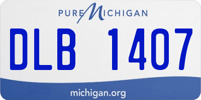 MI license plate DLB1407