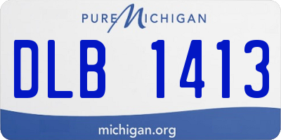 MI license plate DLB1413