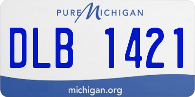 MI license plate DLB1421