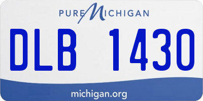 MI license plate DLB1430