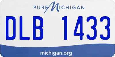MI license plate DLB1433