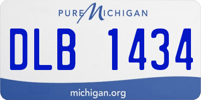 MI license plate DLB1434