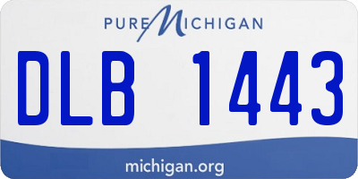MI license plate DLB1443