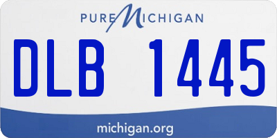 MI license plate DLB1445