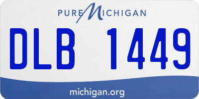 MI license plate DLB1449