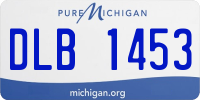 MI license plate DLB1453