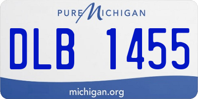MI license plate DLB1455