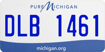 MI license plate DLB1461