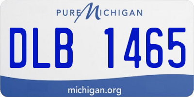 MI license plate DLB1465