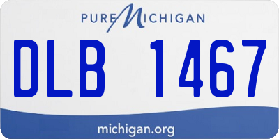 MI license plate DLB1467