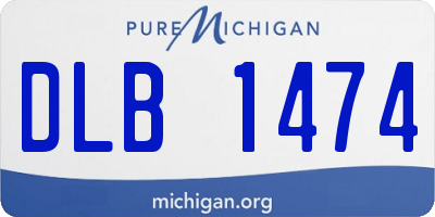 MI license plate DLB1474