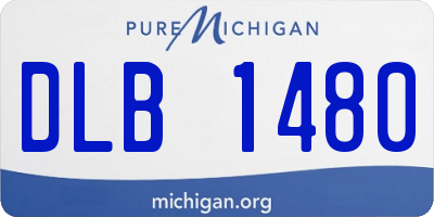 MI license plate DLB1480