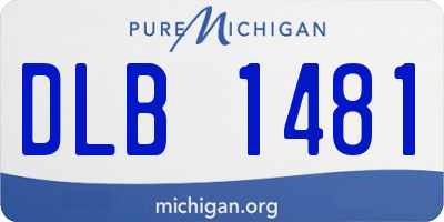 MI license plate DLB1481
