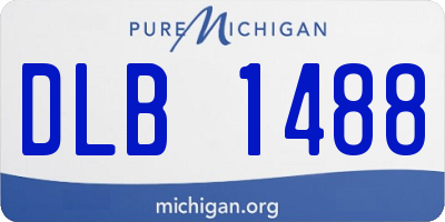 MI license plate DLB1488