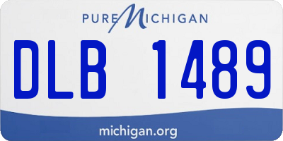 MI license plate DLB1489