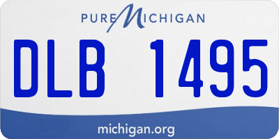 MI license plate DLB1495