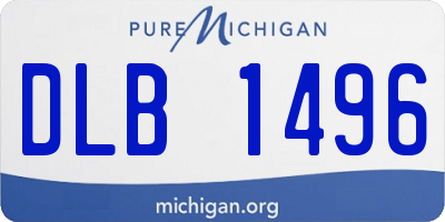 MI license plate DLB1496