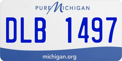 MI license plate DLB1497