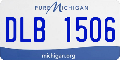 MI license plate DLB1506