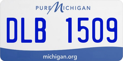 MI license plate DLB1509