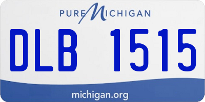 MI license plate DLB1515