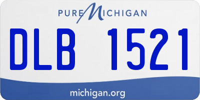 MI license plate DLB1521