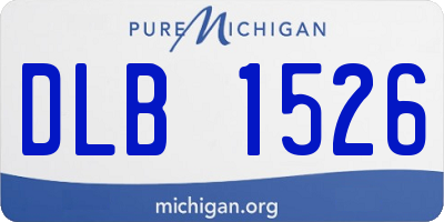 MI license plate DLB1526