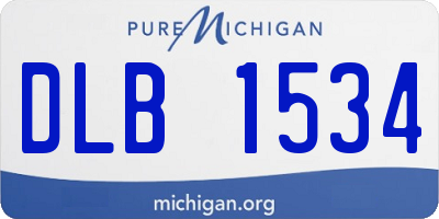 MI license plate DLB1534