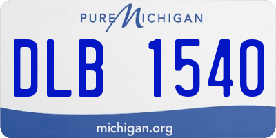 MI license plate DLB1540