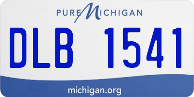 MI license plate DLB1541